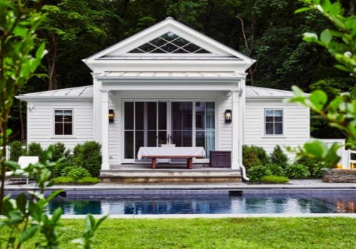 Traditional and Sleek-pool house