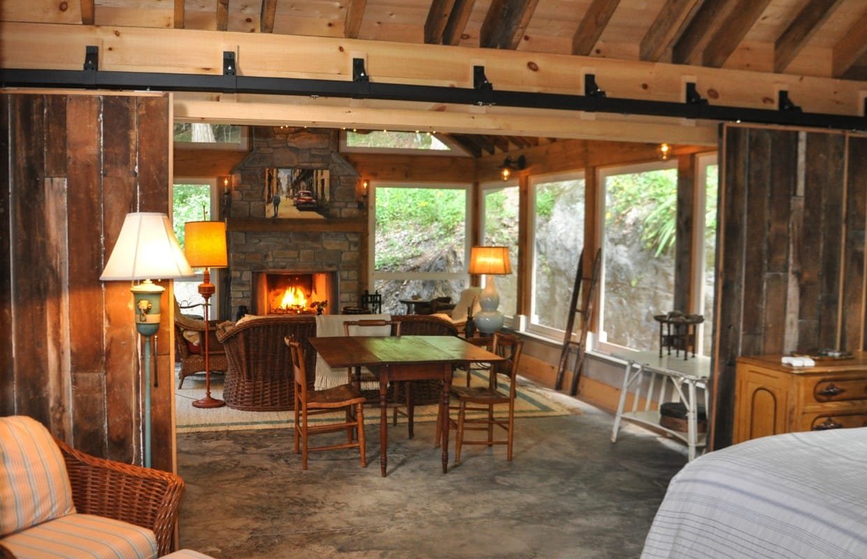 Screened Porch and Fireplace